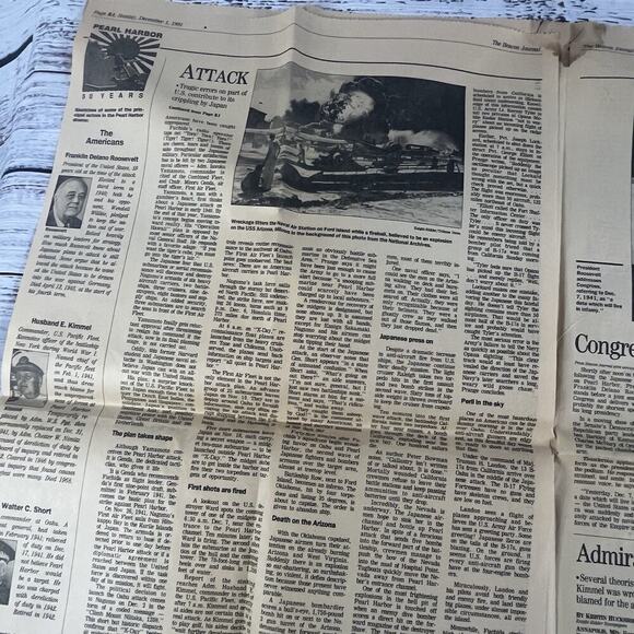 Vintage Akron Beacon Journal Newspaper Dec 1 1991/Dec 7 1941 Pearl Harbor Infamy - Picture 16 of 16